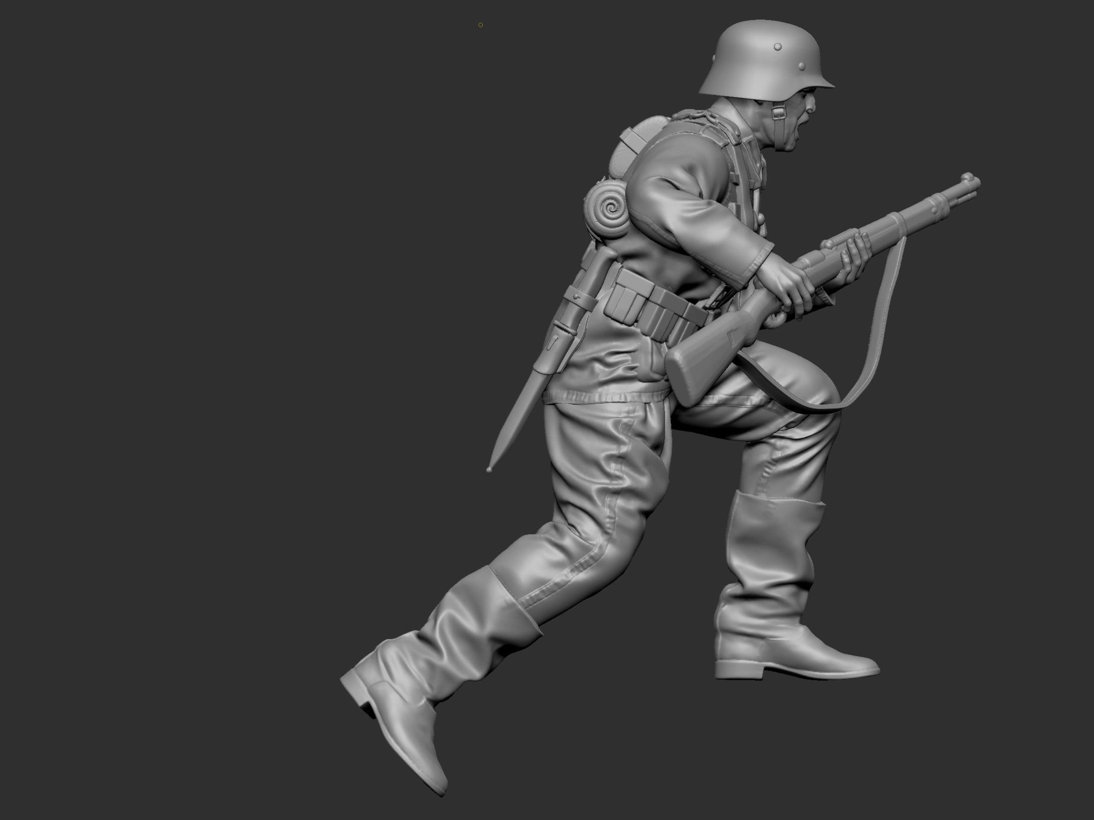 German Soldier 7 ww2 3D print model_36