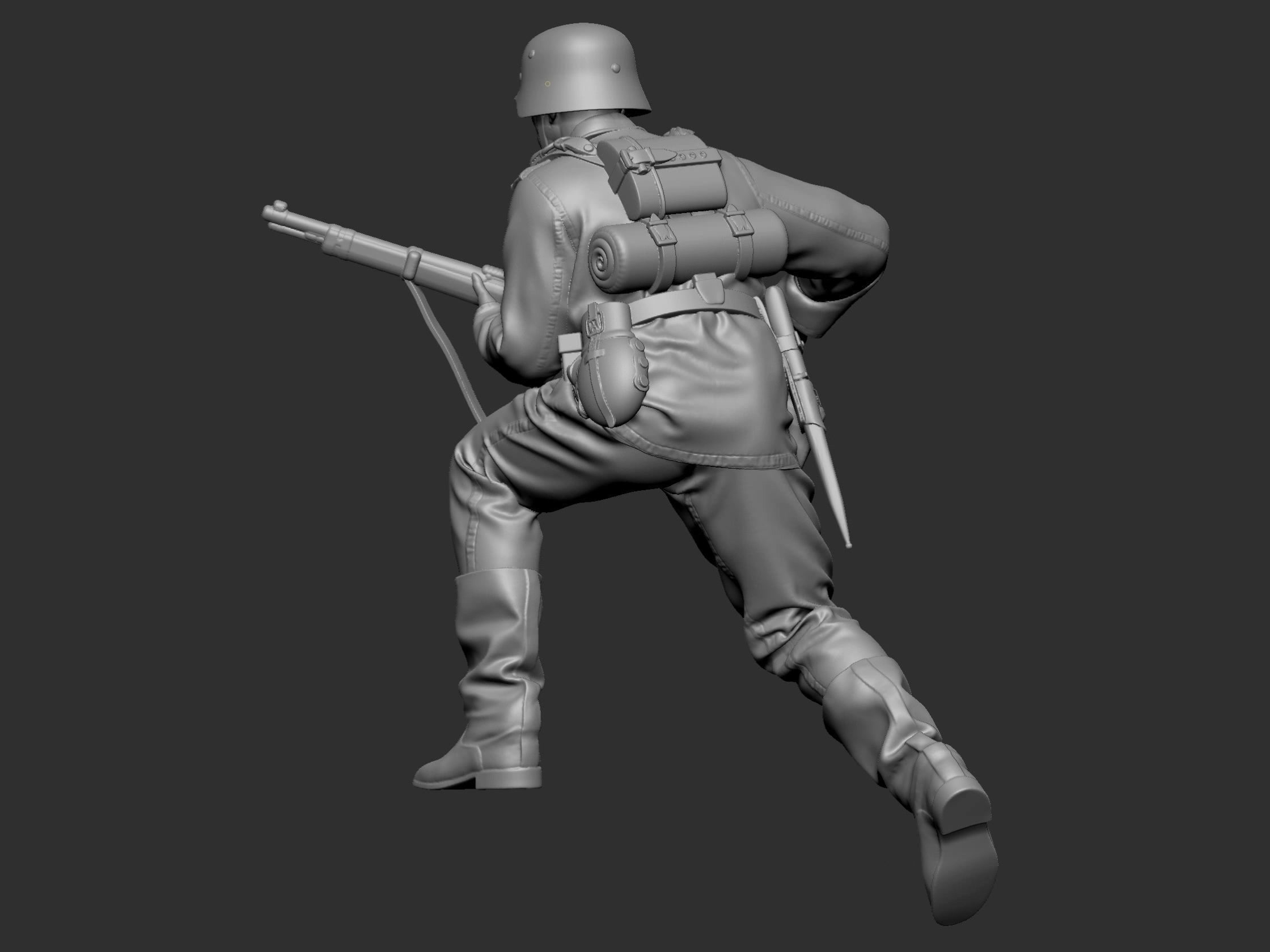 German Soldier 7 ww2 3D print model_48