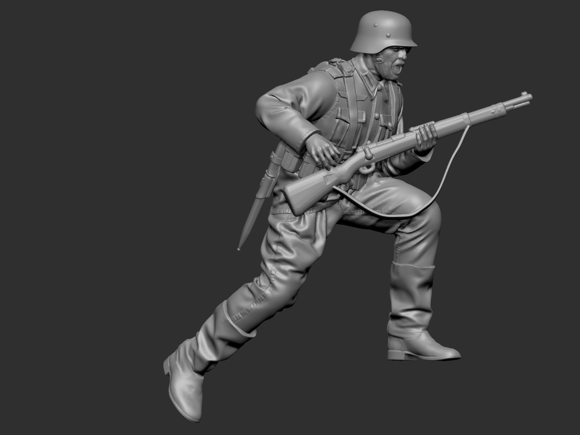 German Soldier 7 ww2 3D print model_78