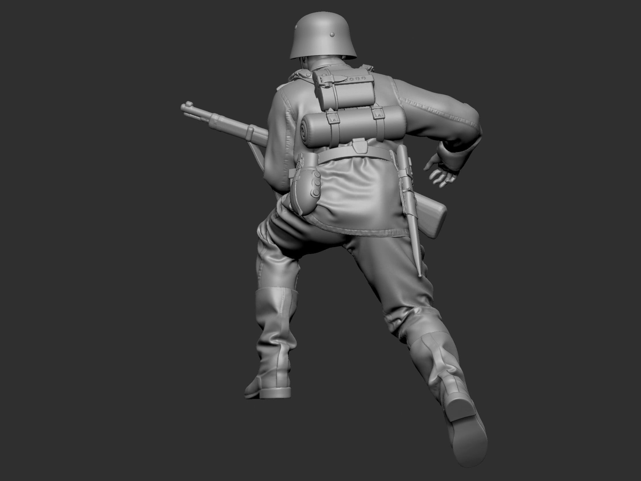 German Soldier 7 ww2 3D print model_21