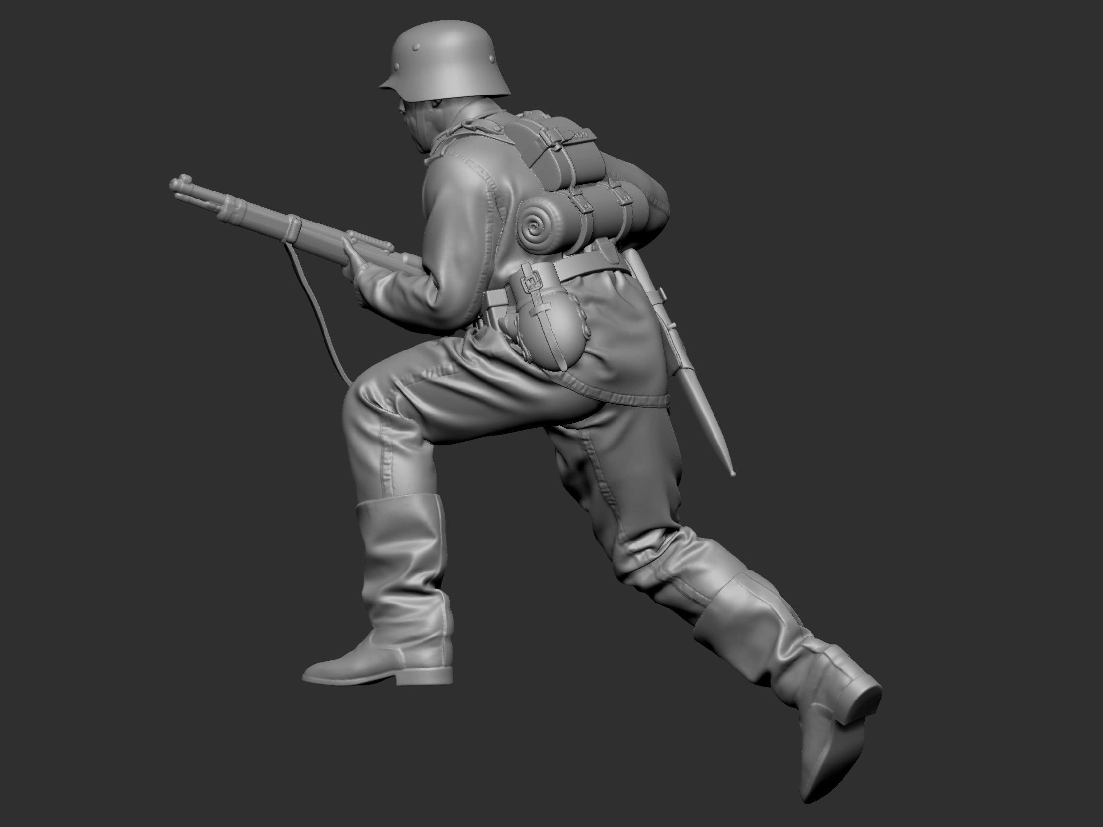 German Soldier 7 ww2 3D print model_26