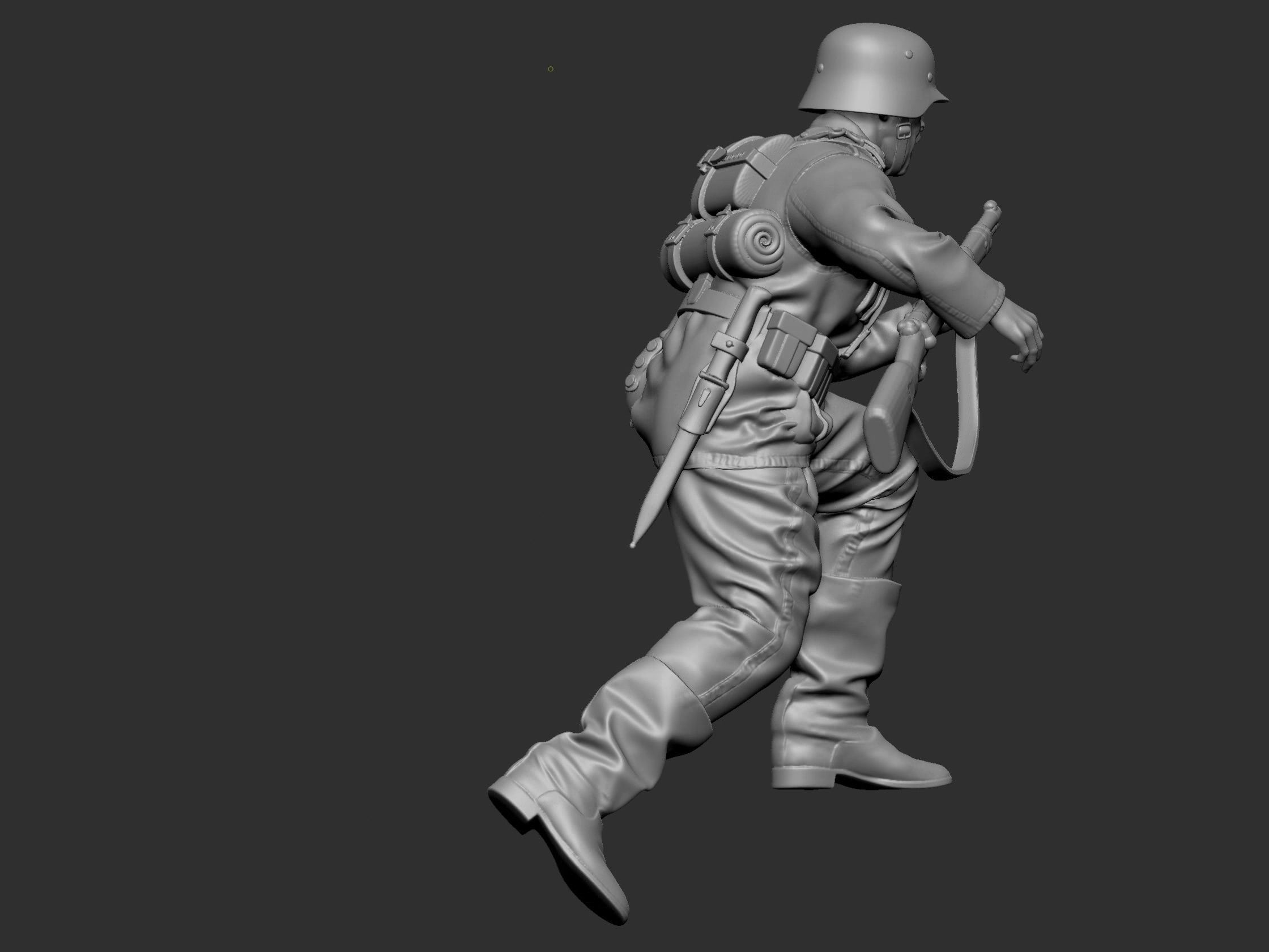 German Soldier 7 ww2 3D print model_32
