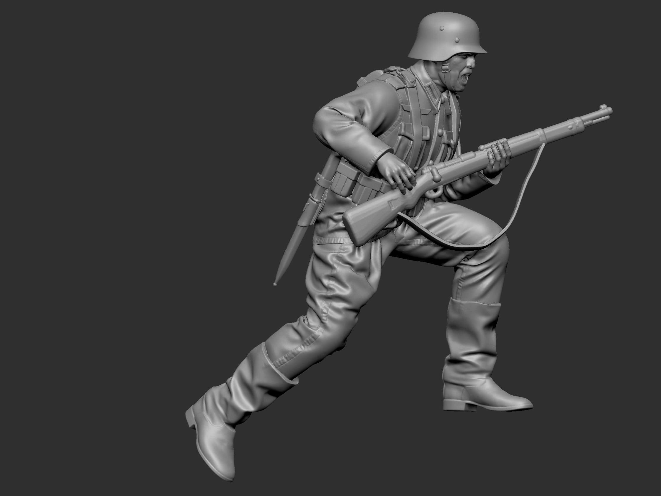 German Soldier 7 ww2 3D print model_79
