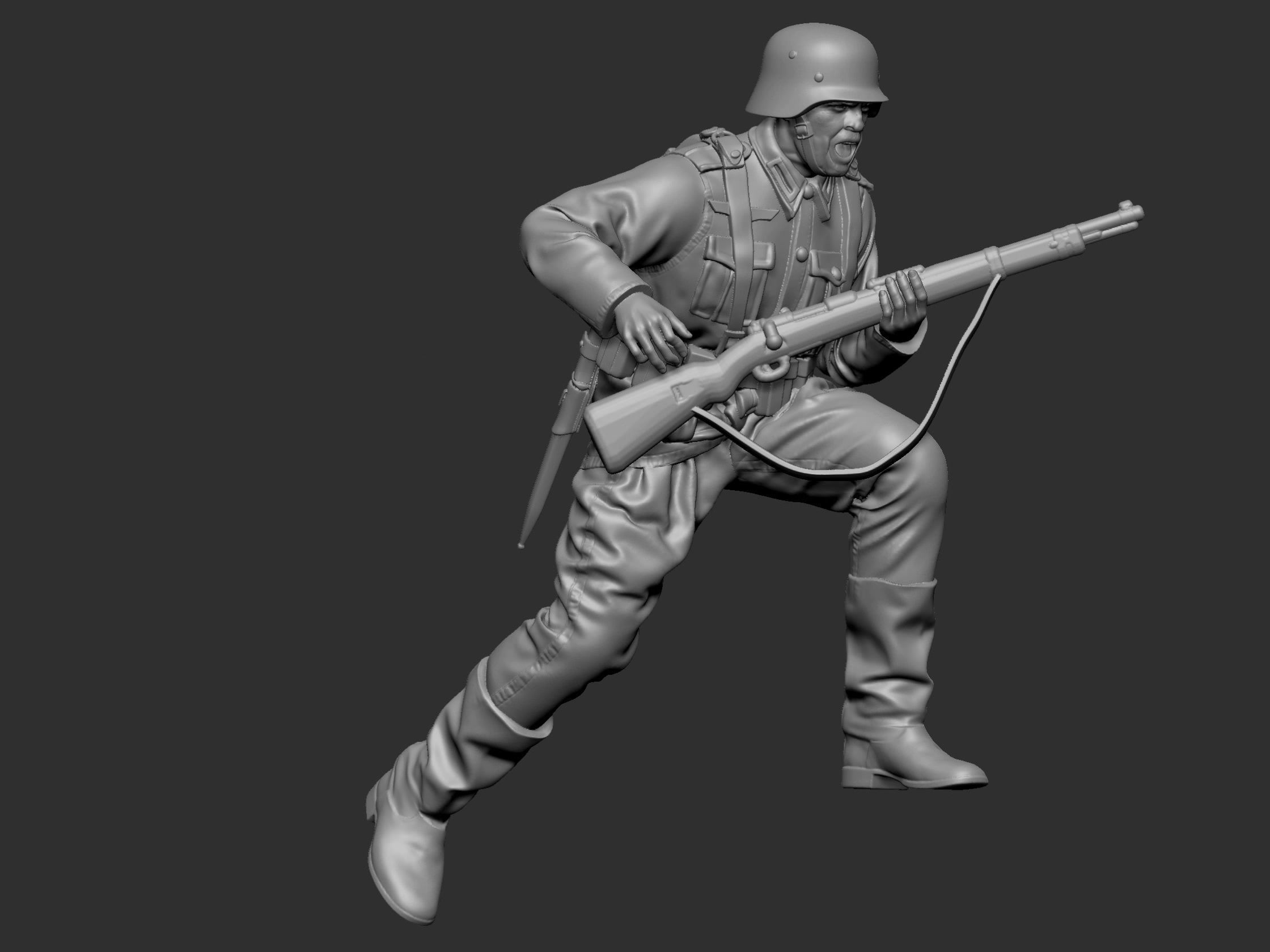 German Soldier 7 ww2 3D print model_4