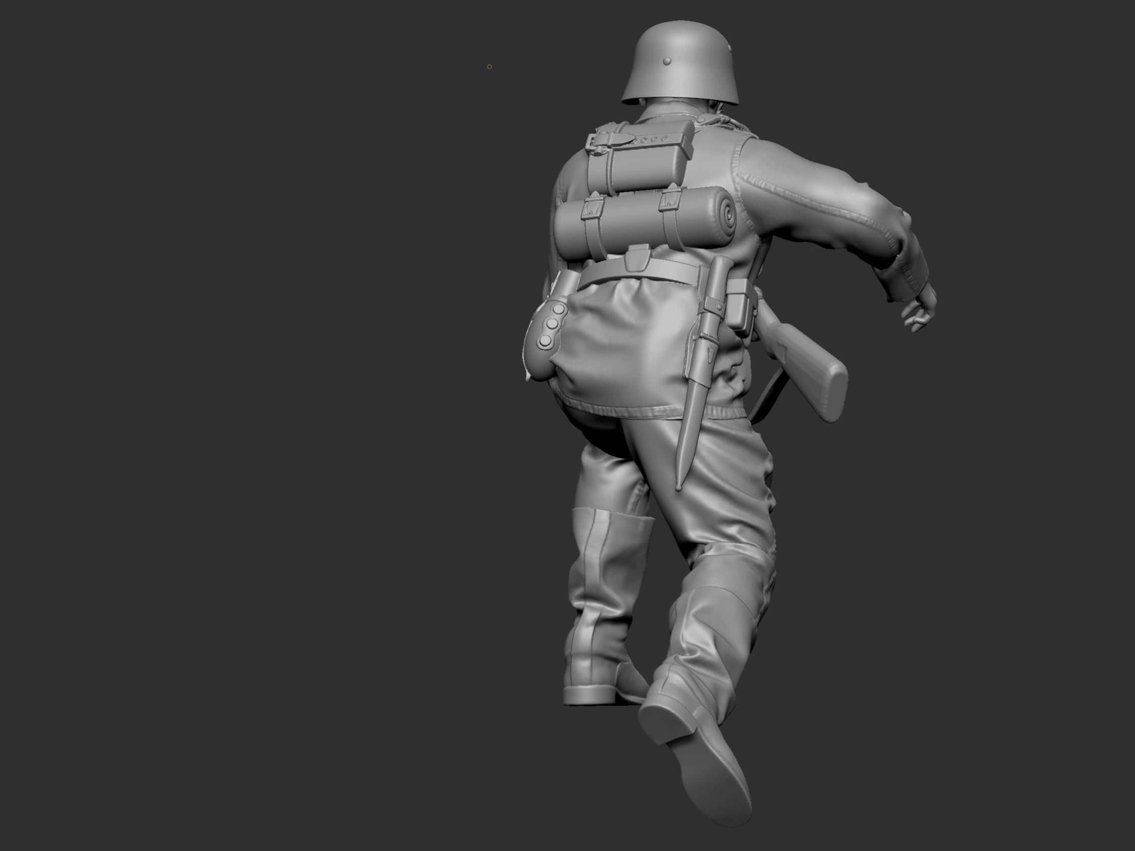 German Soldier 7 ww2 3D print model_43