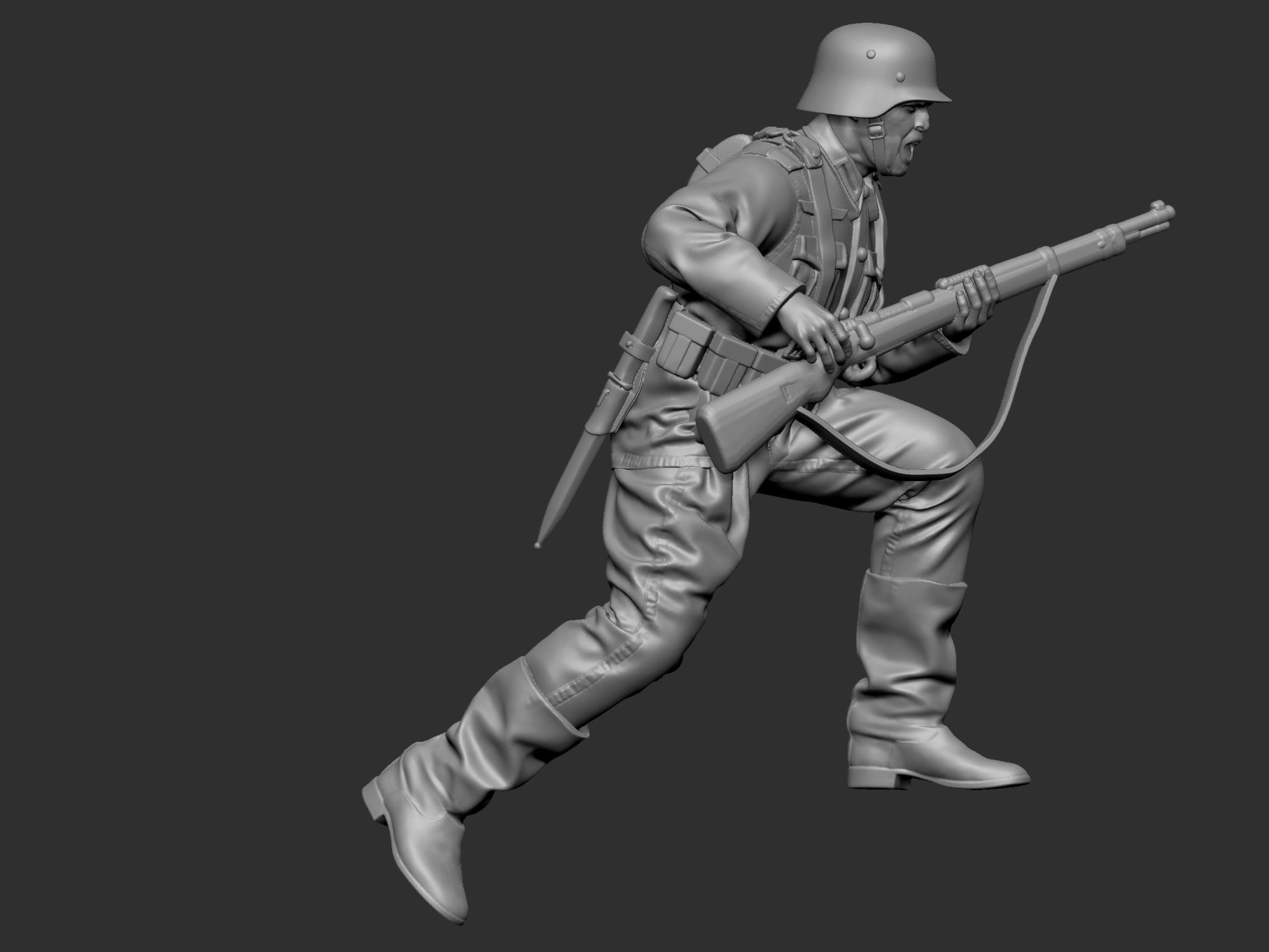 German Soldier 7 ww2 3D print model_62