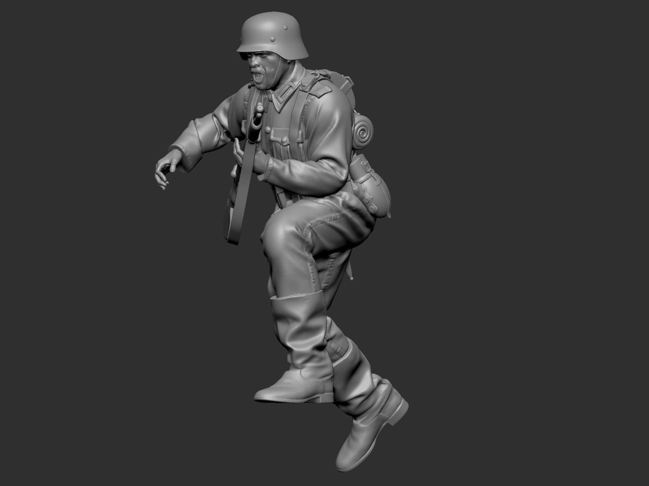 German Soldier 7 ww2 3D print model_64