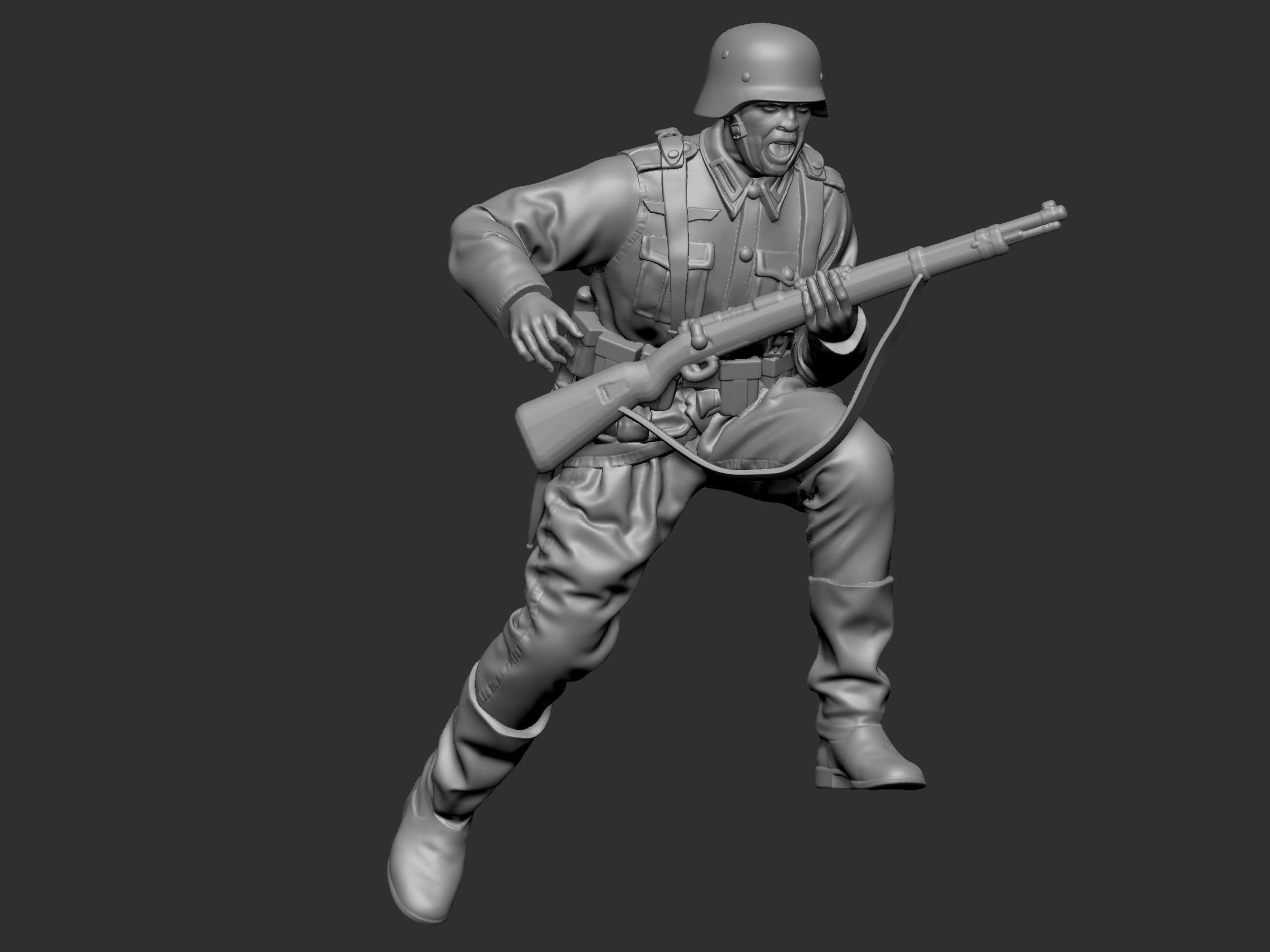 German Soldier 7 ww2 3D print model_76