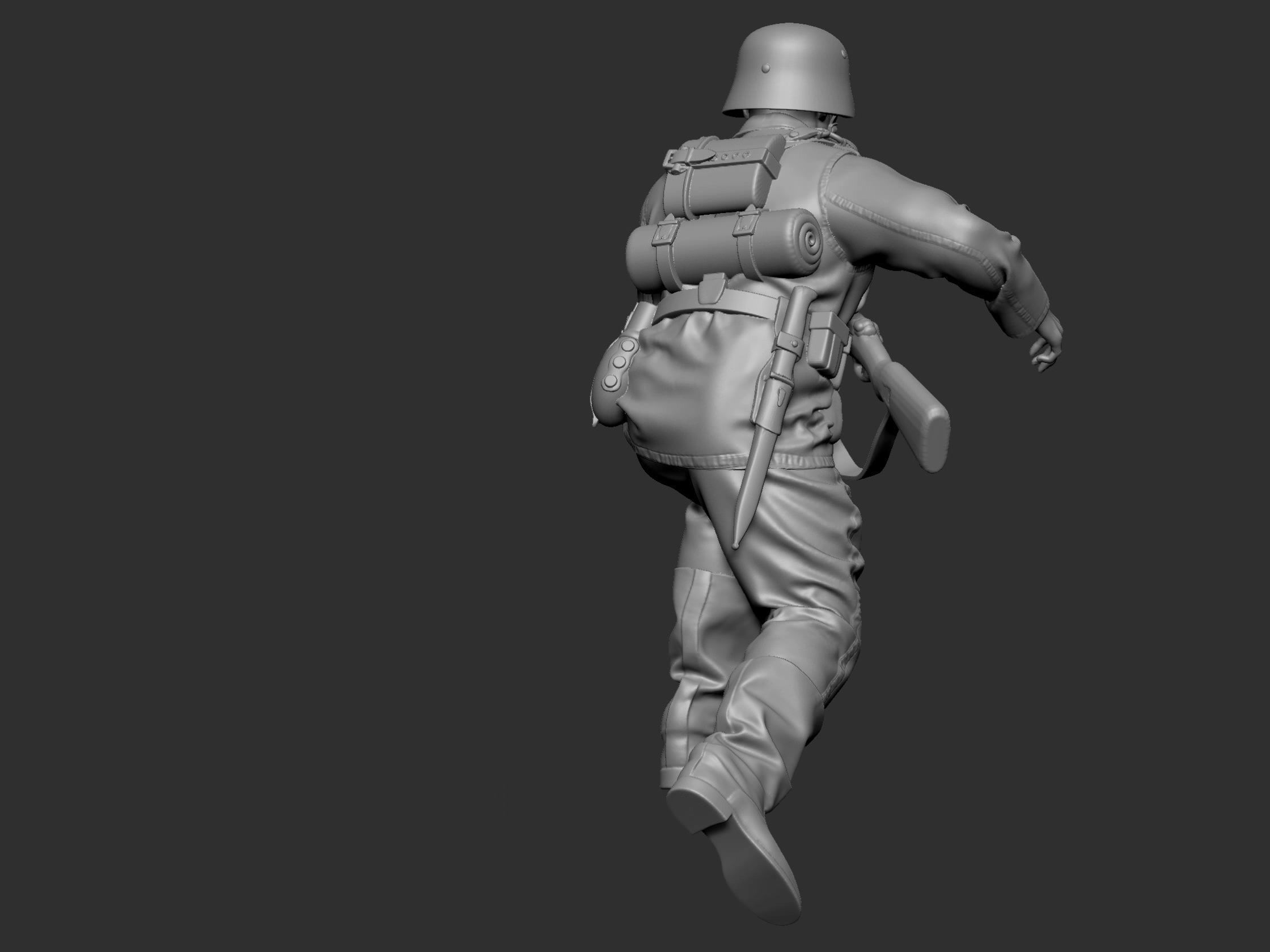 German Soldier 7 ww2 3D print model_16
