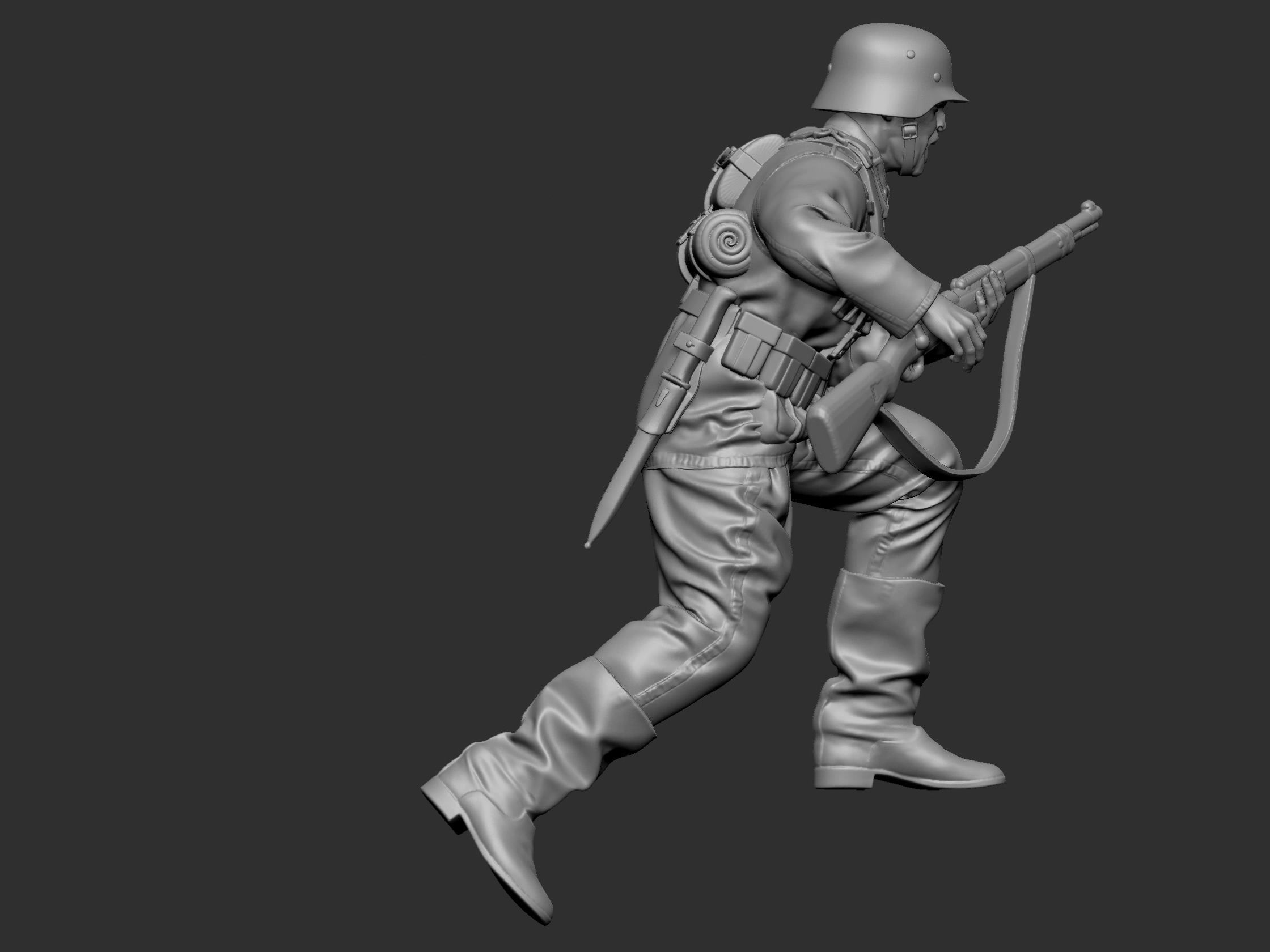 German Soldier 7 ww2 3D print model_10