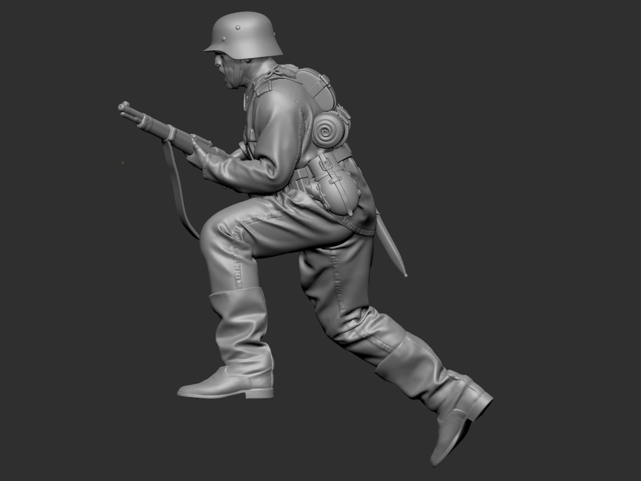 German Soldier 7 ww2 3D print model_57