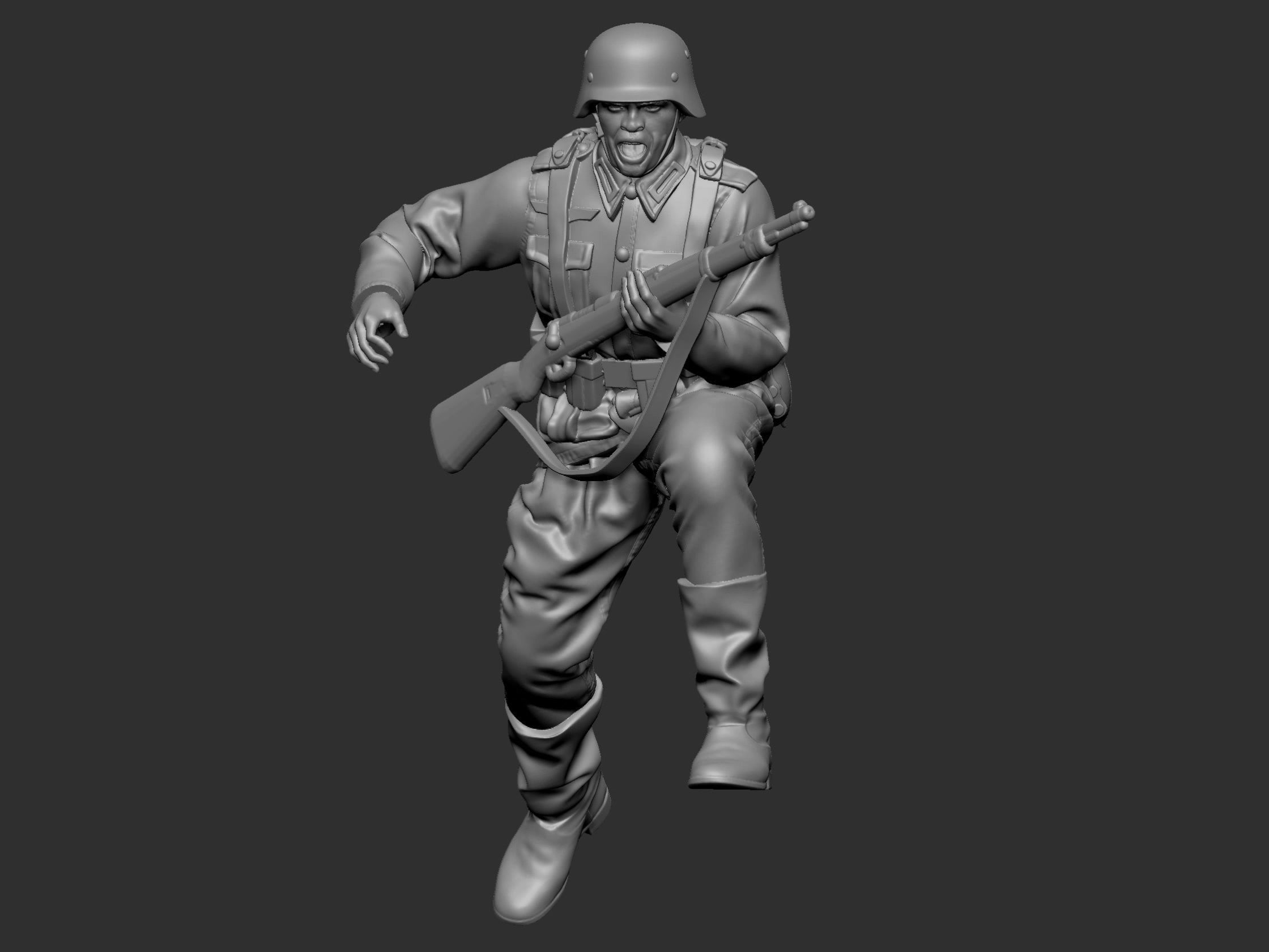 German Soldier 7 ww2 3D print model_67