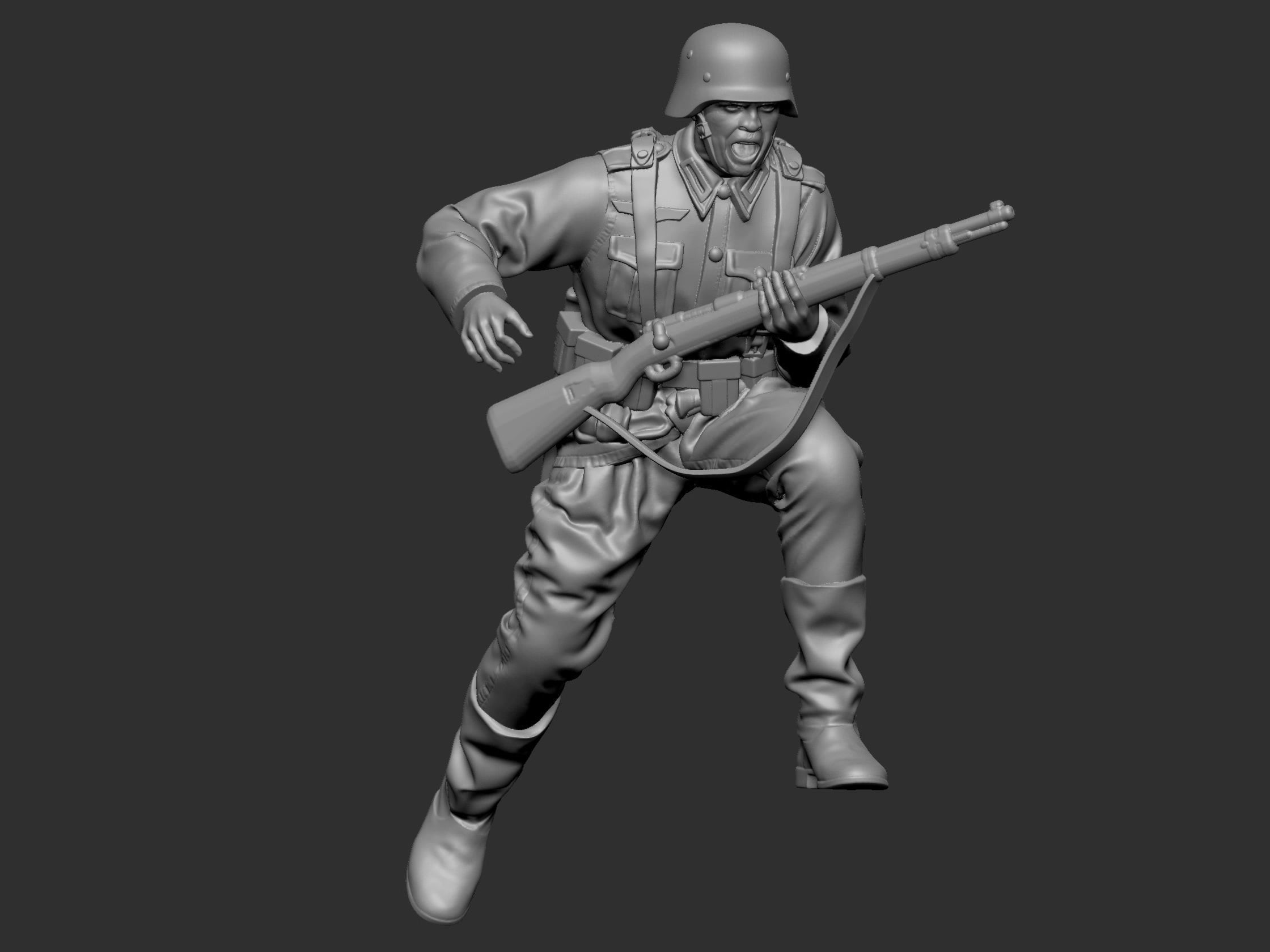 German Soldier 7 ww2 3D print model_72