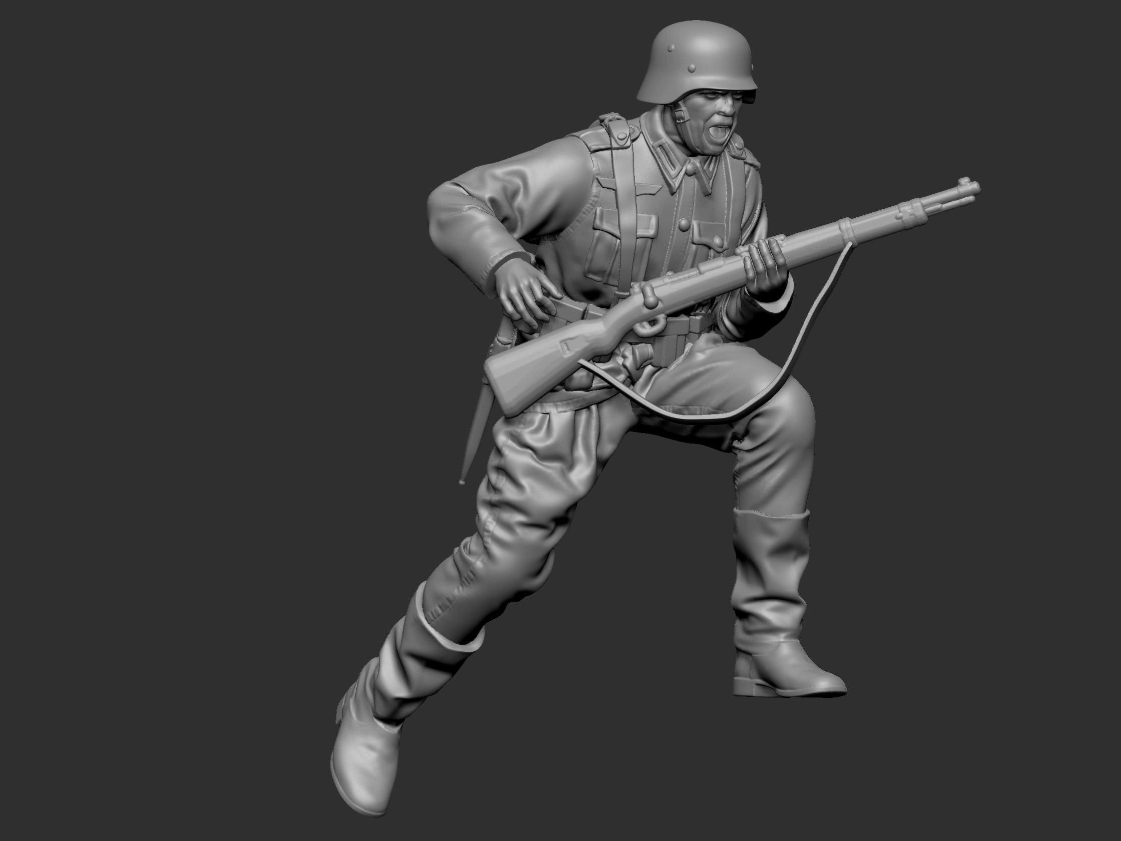 German Soldier 7 ww2 3D print model_3