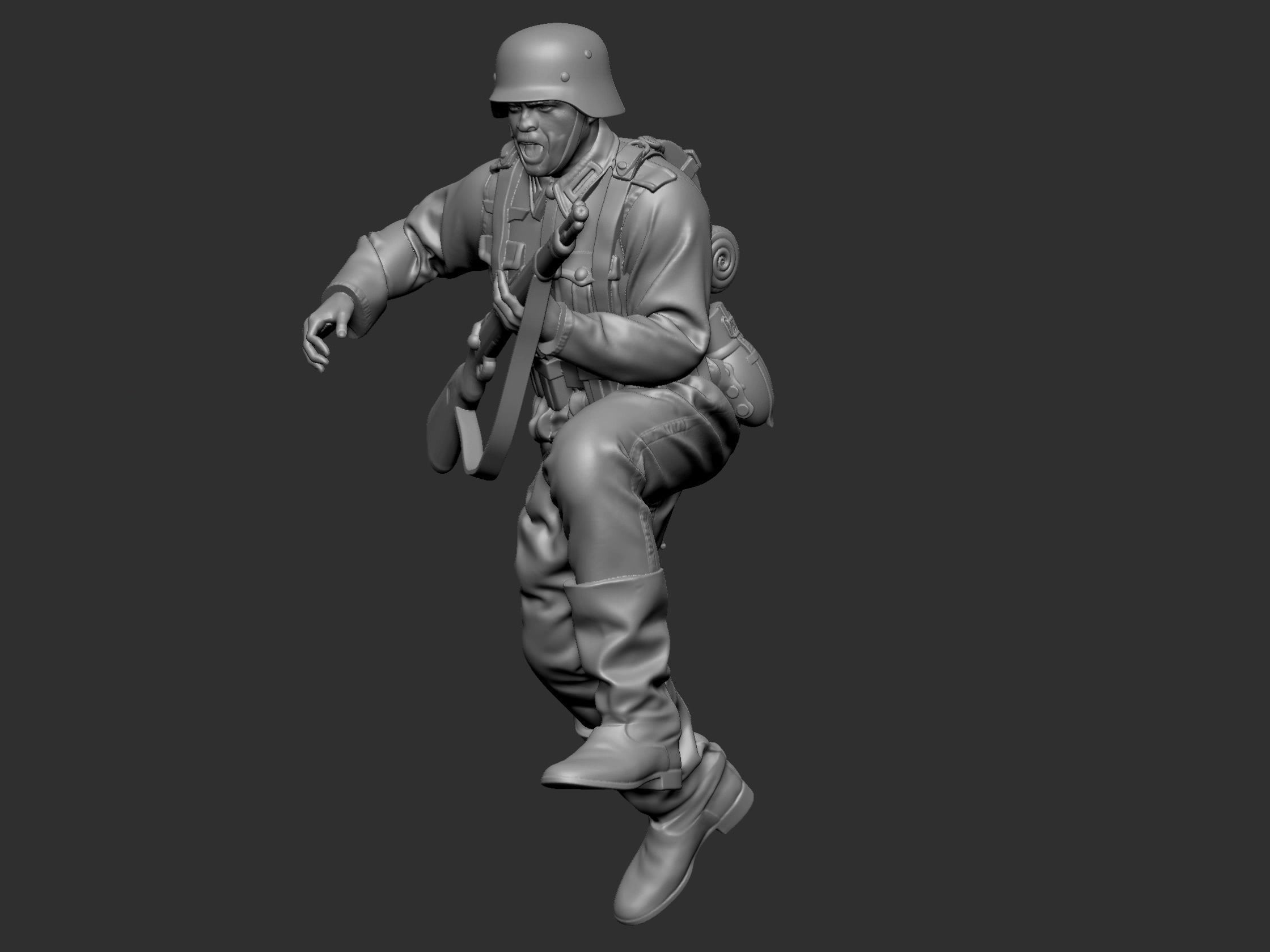 German Soldier 7 ww2 3D print model_54