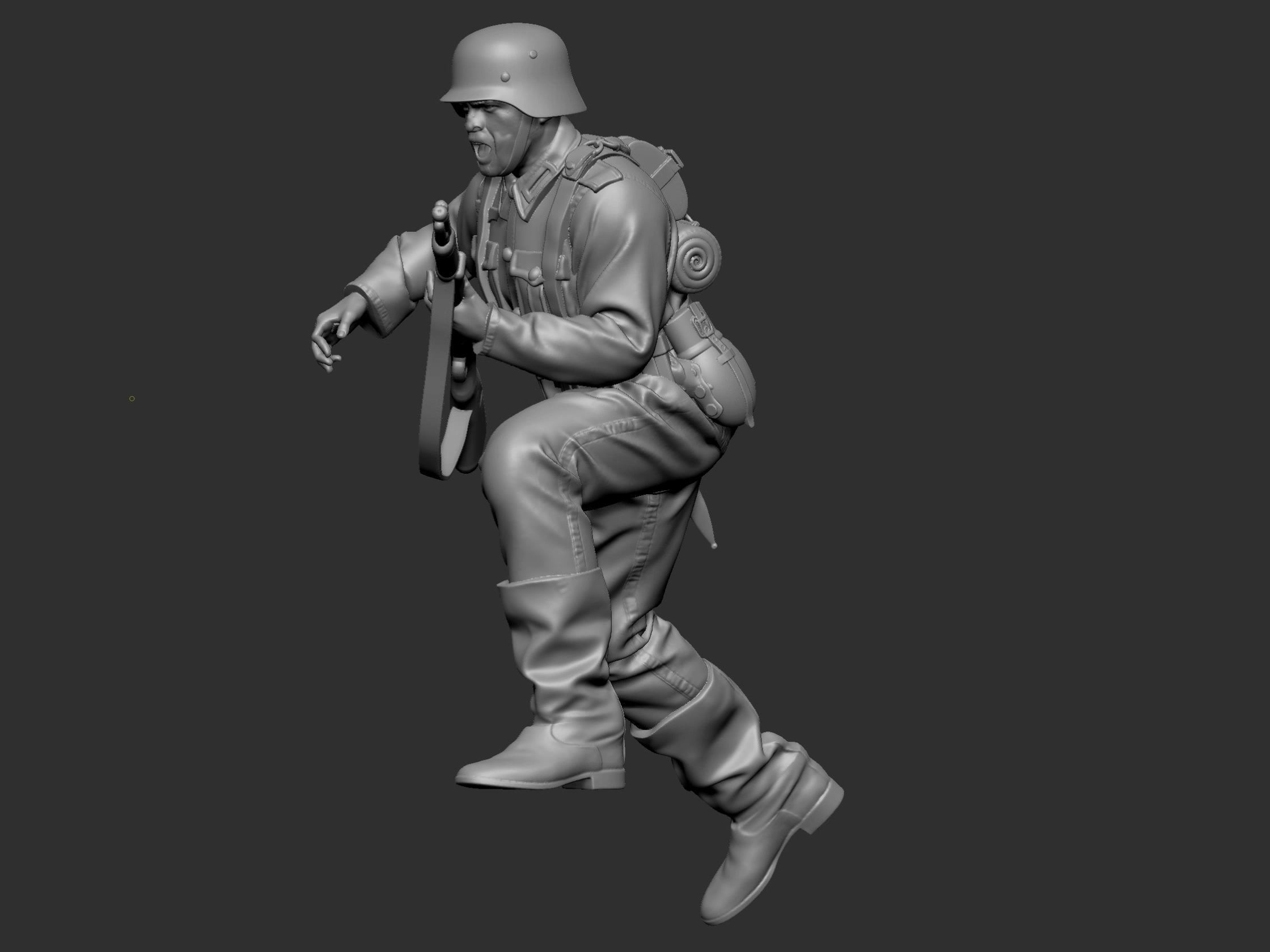 German Soldier 7 ww2 3D print model_56
