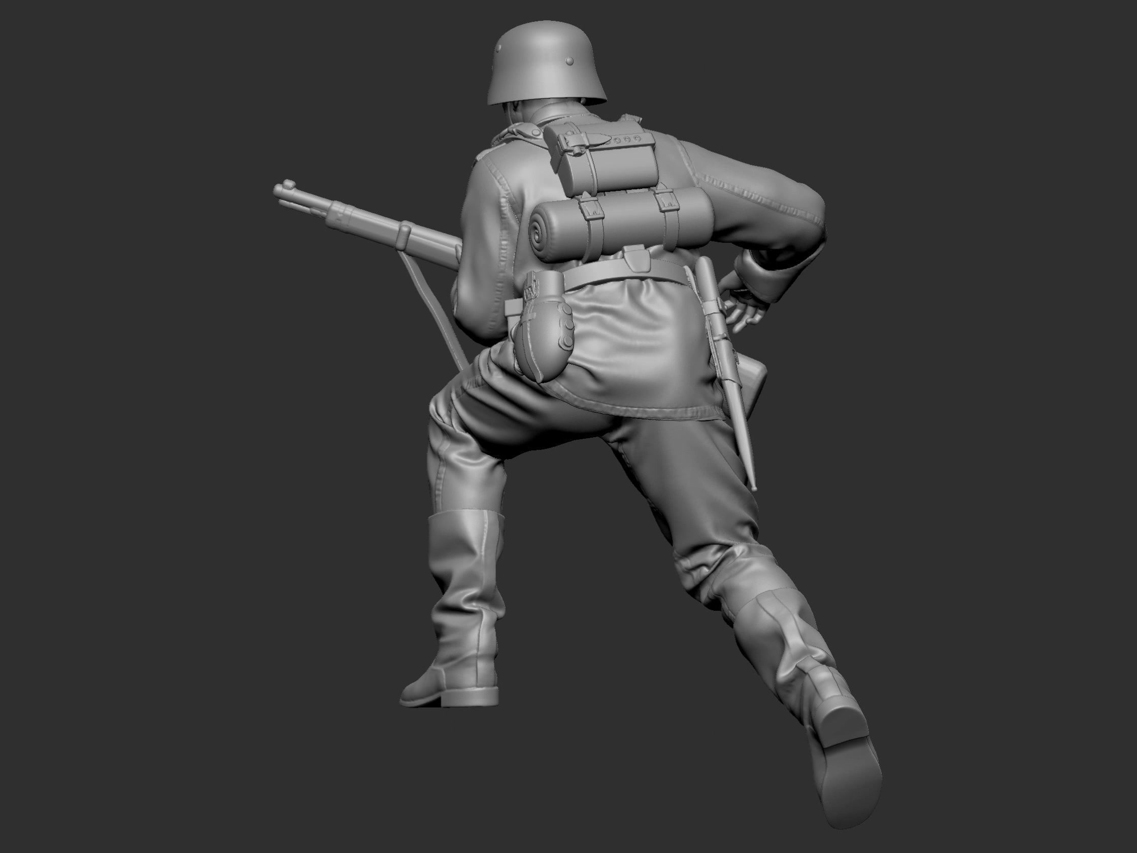 German Soldier 7 ww2 3D print model_22