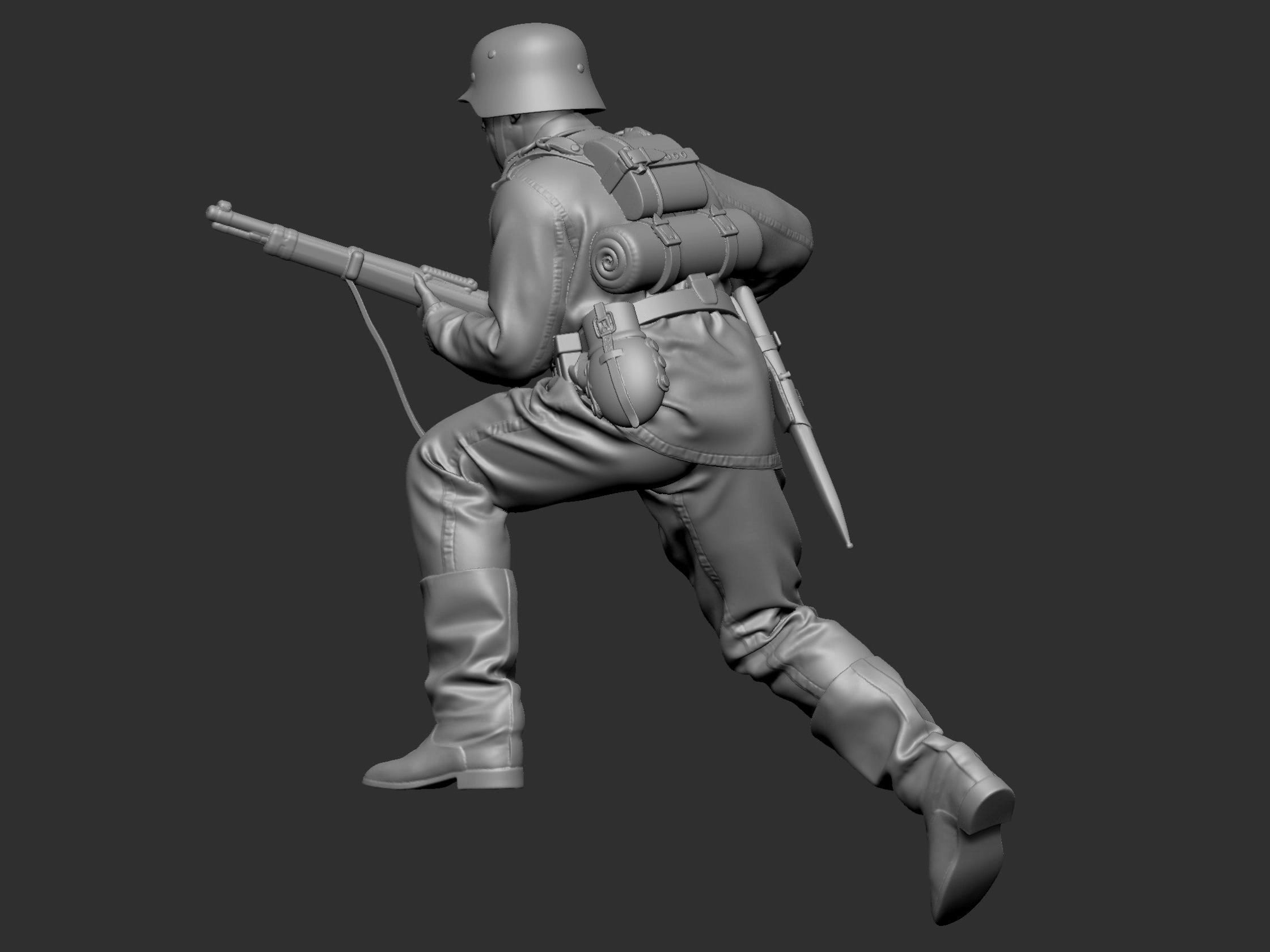 German Soldier 7 ww2 3D print model_25