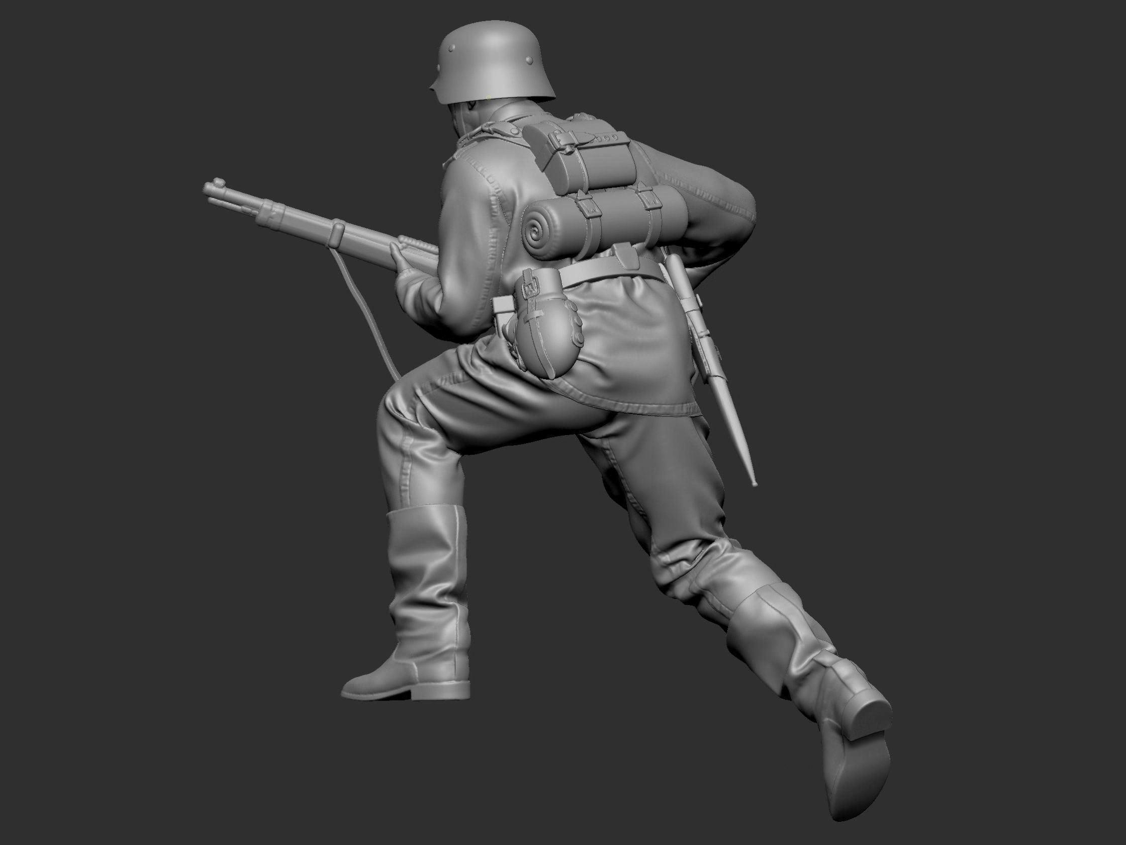 German Soldier 7 ww2 3D print model_42