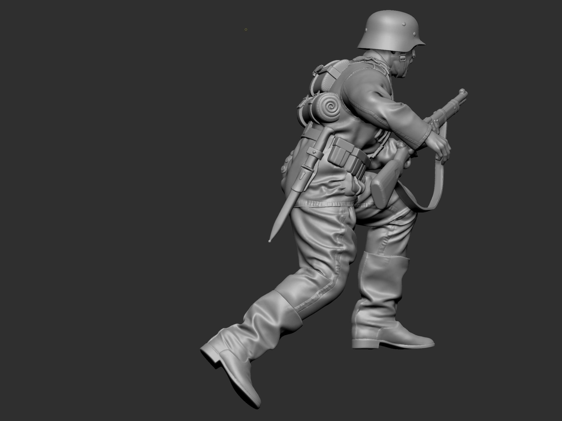German Soldier 7 ww2 3D print model_34
