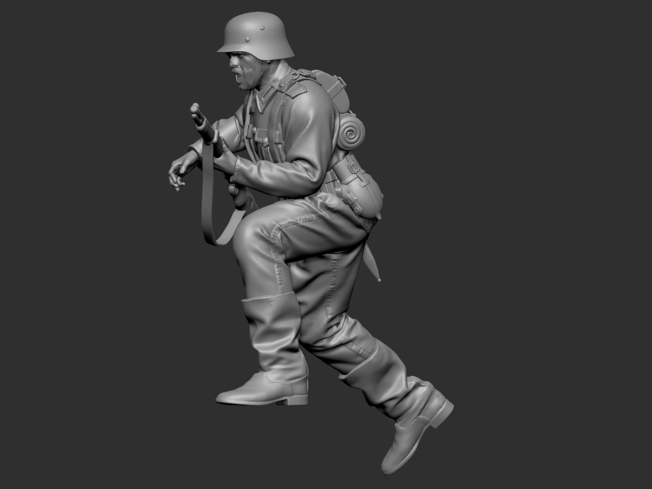 German Soldier 7 ww2 3D print model_77