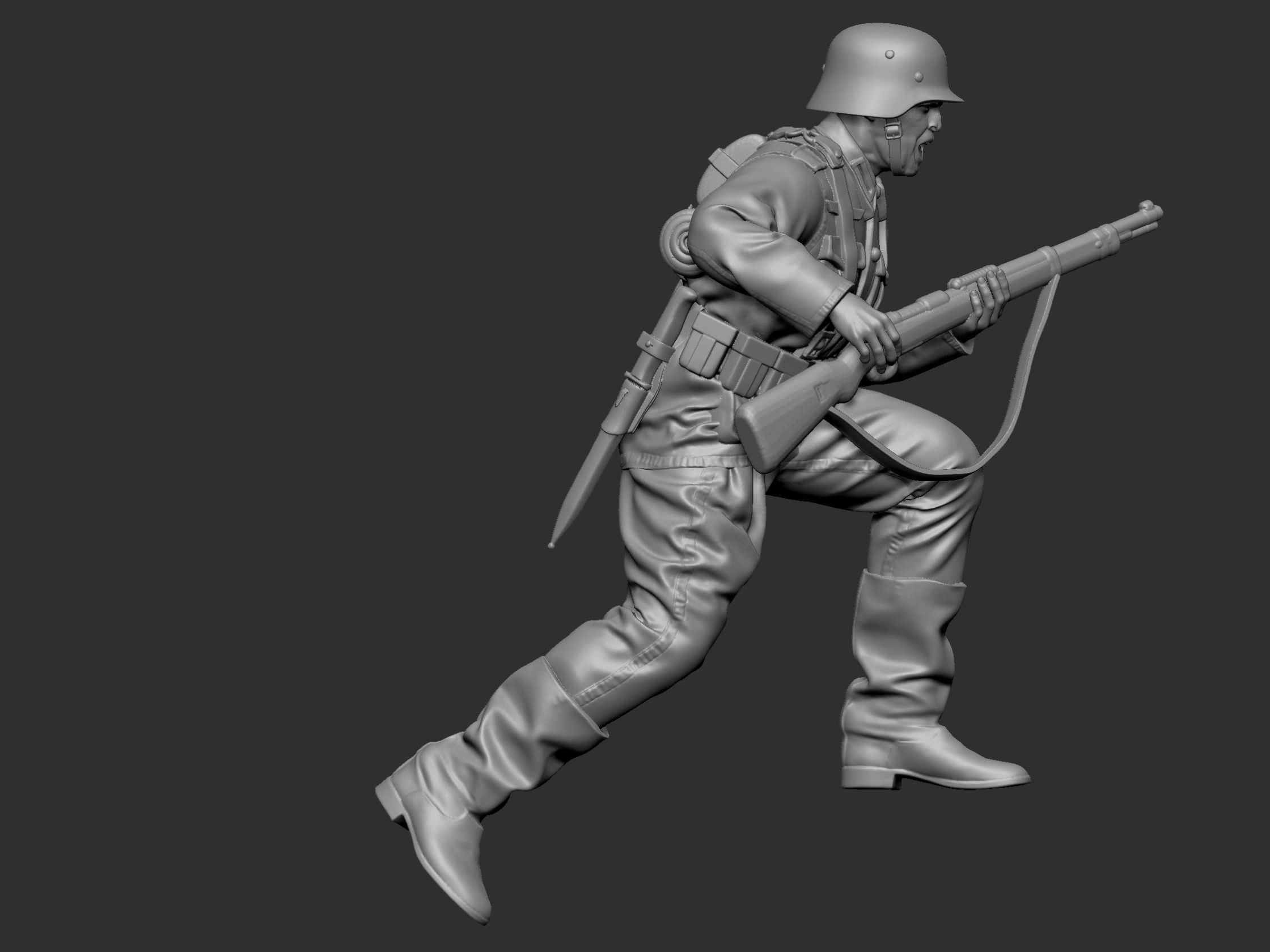 German Soldier 7 ww2 3D print model_63