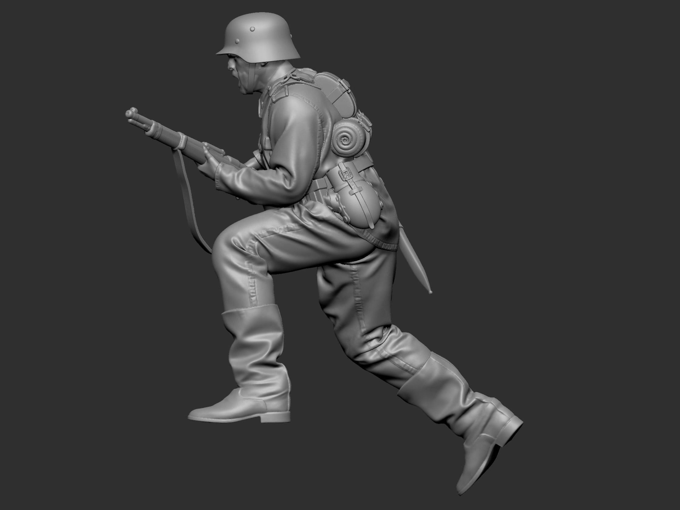 German Soldier 7 ww2 3D print model_29