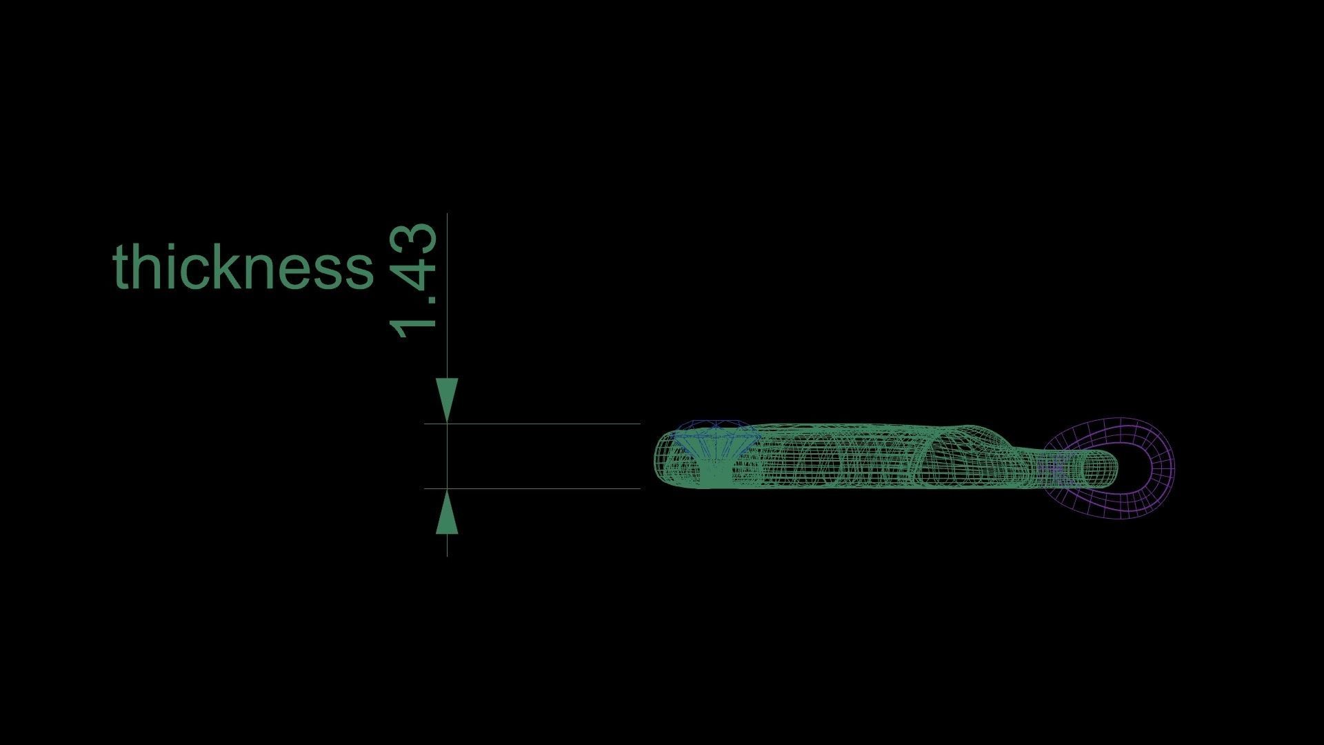 Letter M for jewelry 3D print model_8