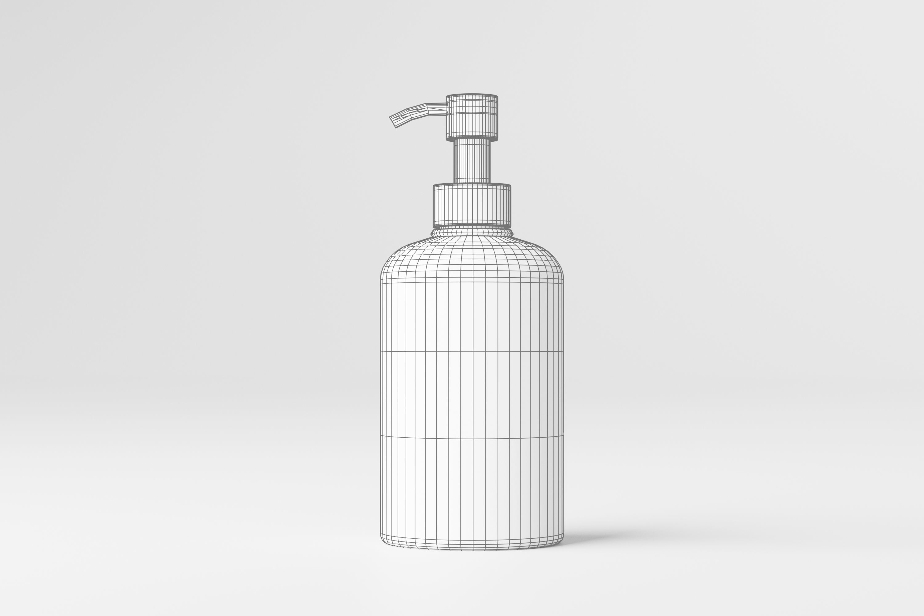 Cosmetic Pump Bottle 3D model_6
