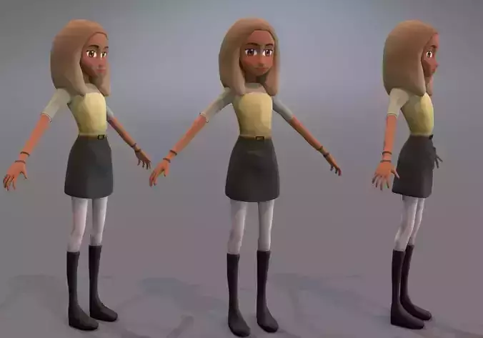 blond thin teen cartoon