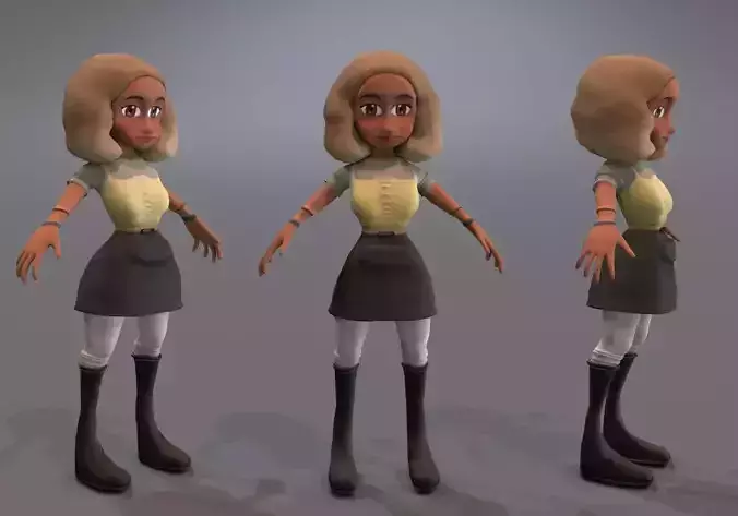 little woman with blond hair