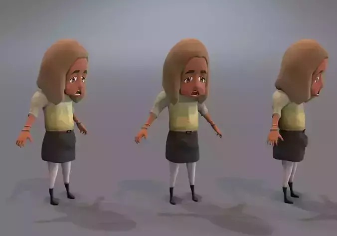 scary blond girl with open mouth