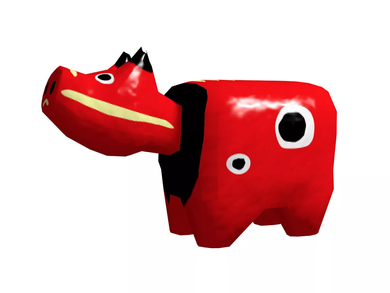 akabeko toy bull with eyes Free low-poly 3D model