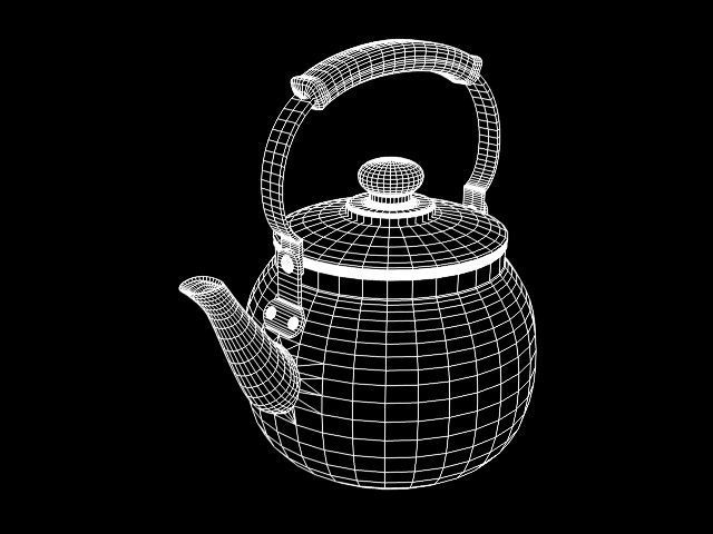 Kettle gold tea 3D model_8