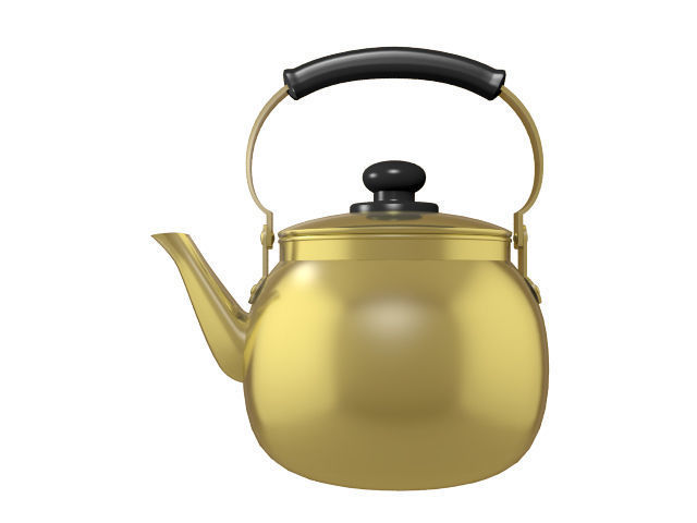 Kettle gold tea 3D model_3