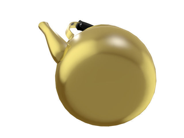 Kettle gold tea 3D model_4