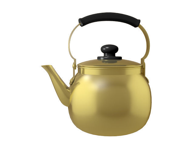 Kettle gold tea 3D model_1