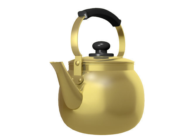 Kettle gold tea 3D model_2
