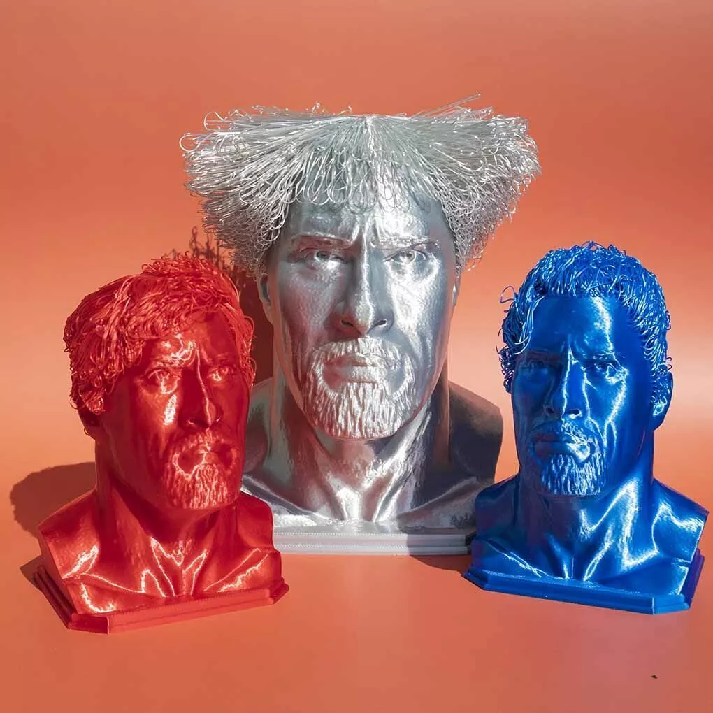 Hairy Dwayne Johnson - No support 3D print model