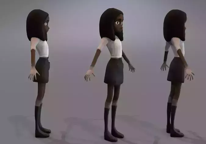 black thin teen cartoon
