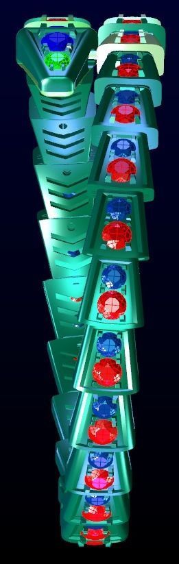 Serpenti Bulgari diamond snake bracelet 3D print model_10