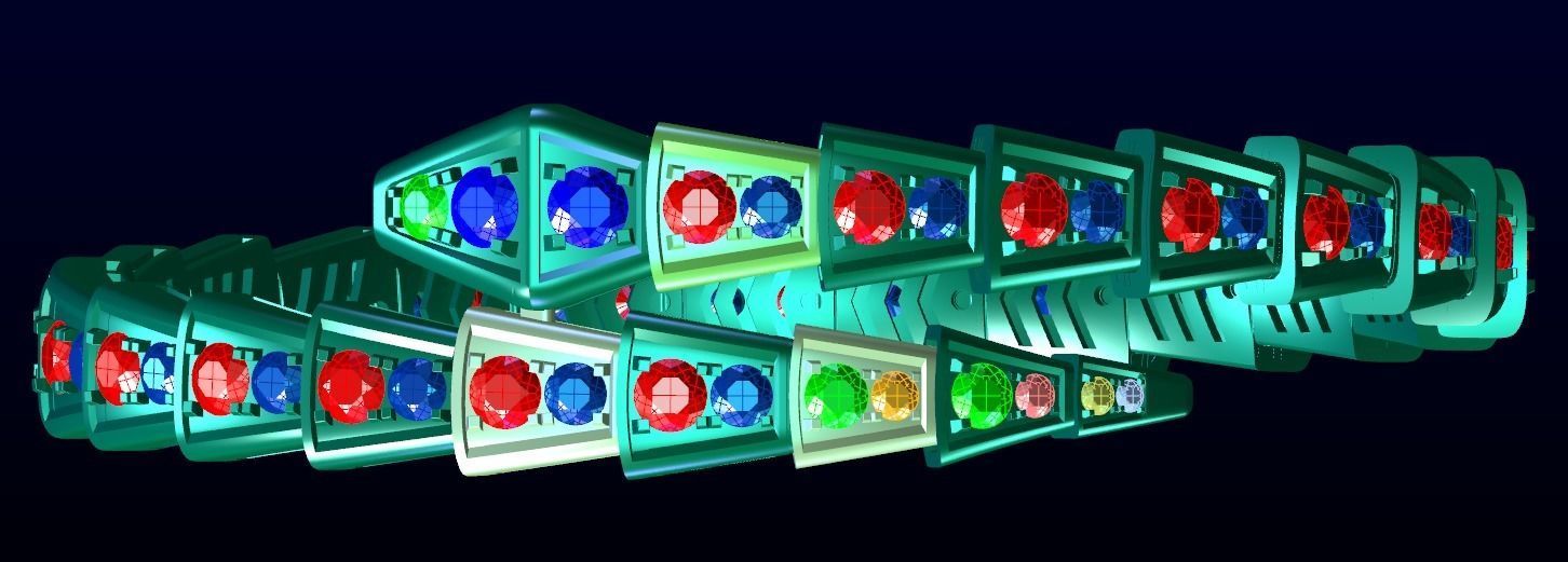 Serpenti Bulgari diamond snake bracelet 3D print model_11