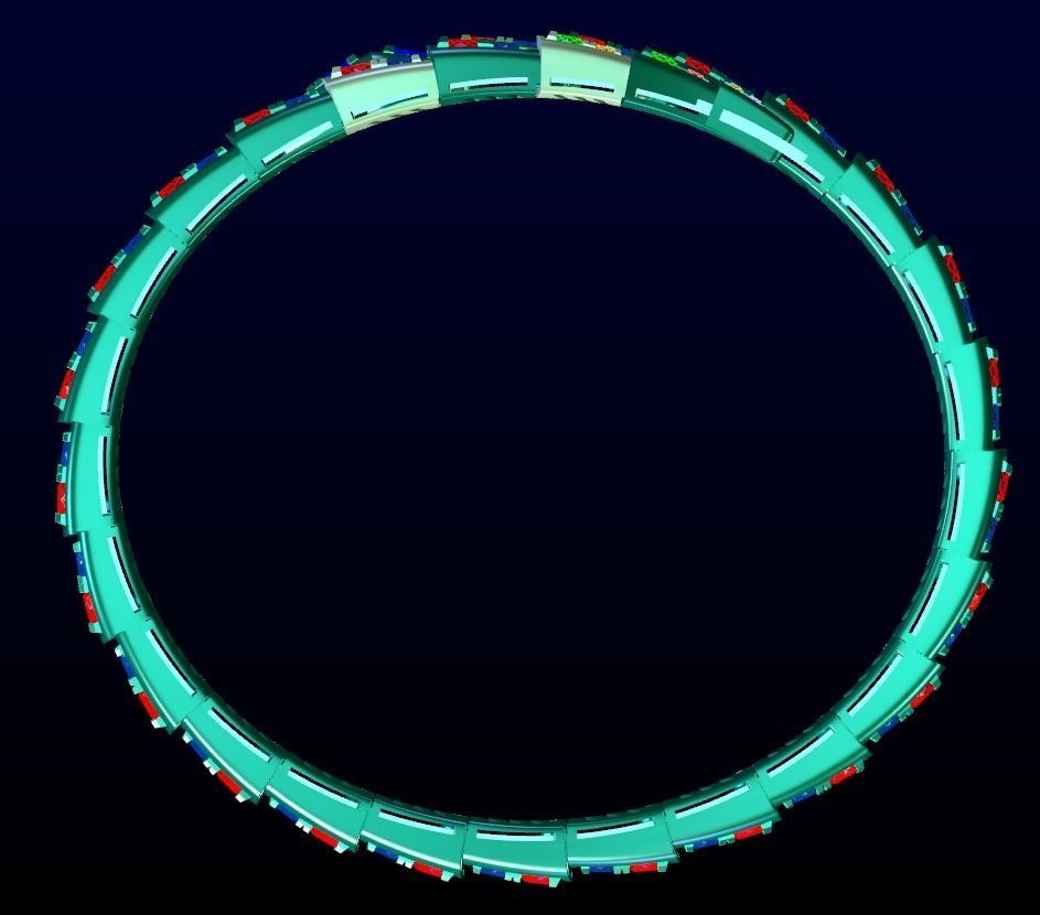 Serpenti Bulgari diamond snake bracelet 3D print model_6