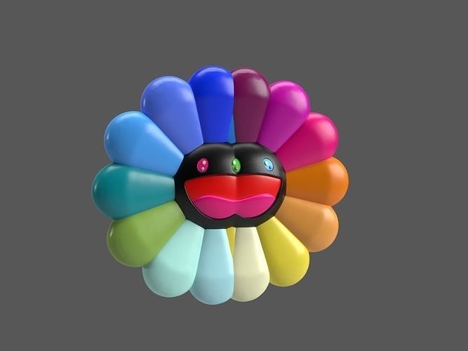 TAKASHI MURAKAMI DUAL FACE FLOWER 3D print model