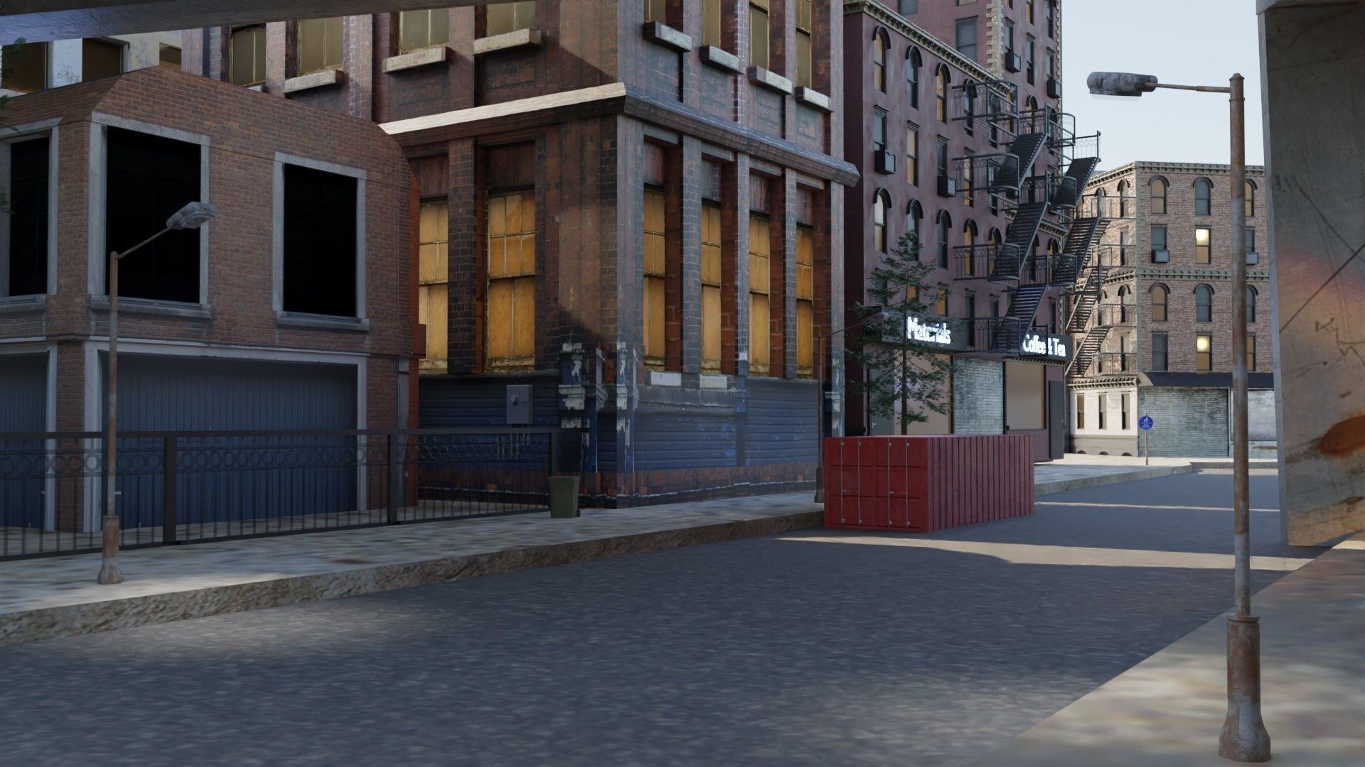 City with rail bridge 3D model_2