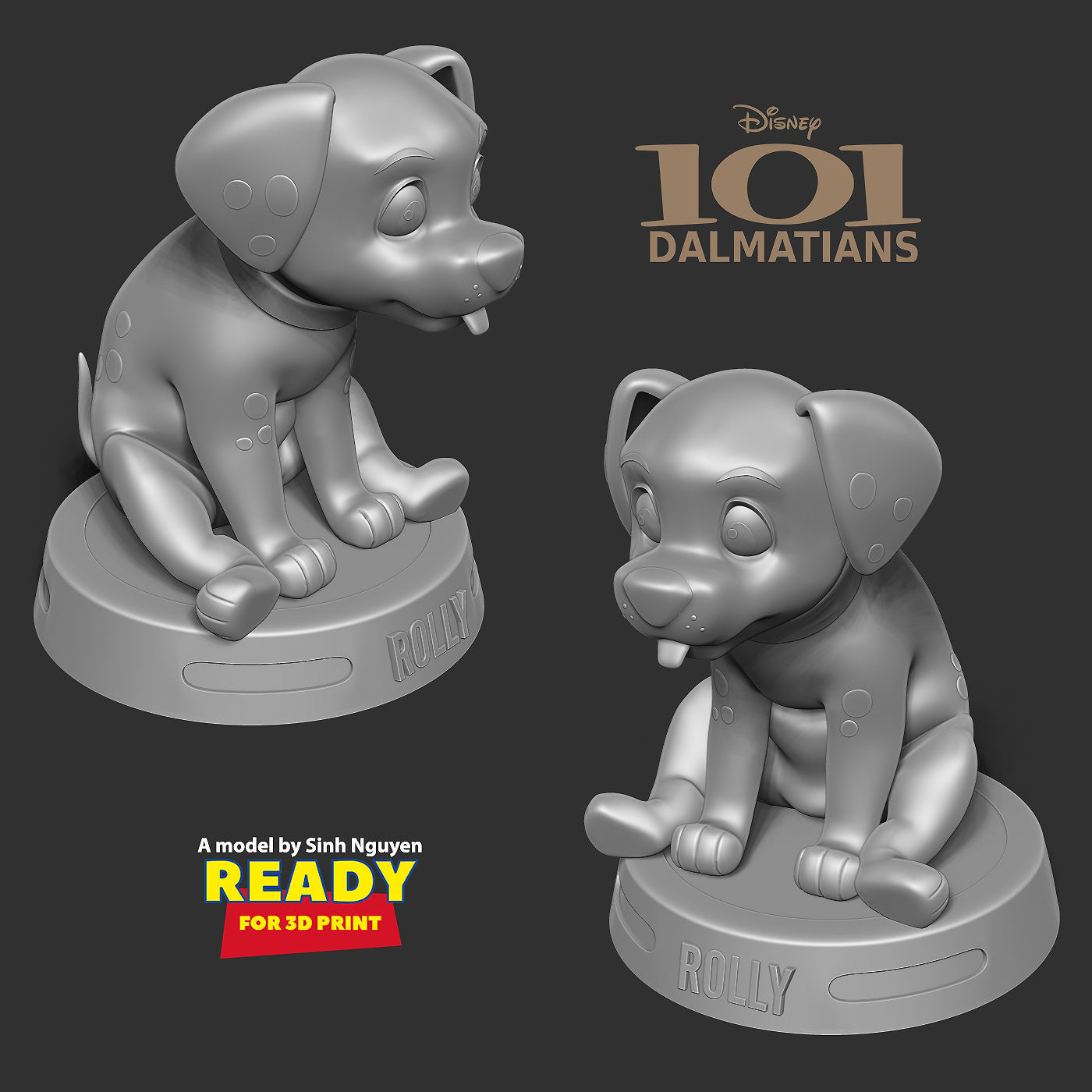 Rolly - 101 dalmatians 3D print model_3