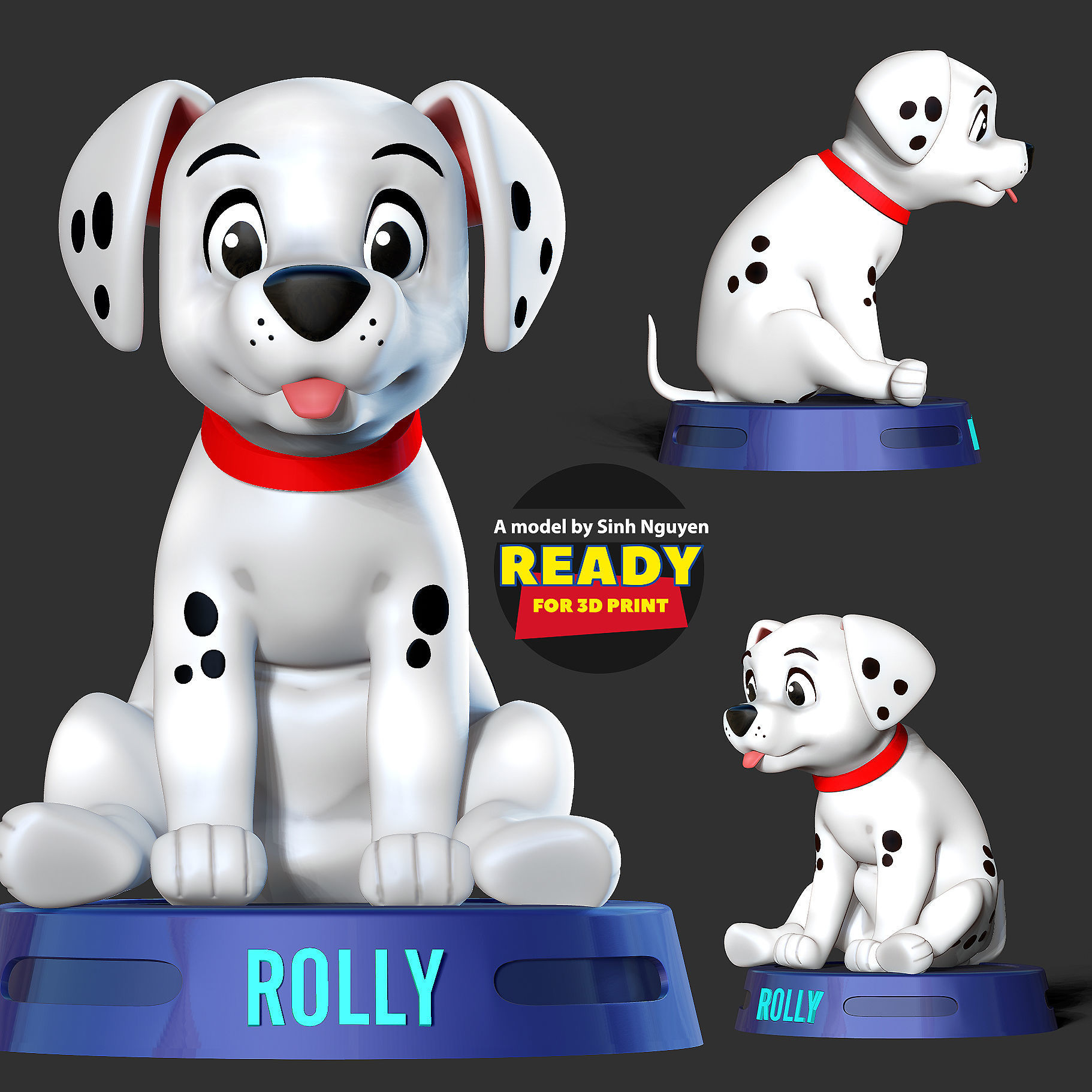 Rolly - 101 dalmatians 3D print model_1