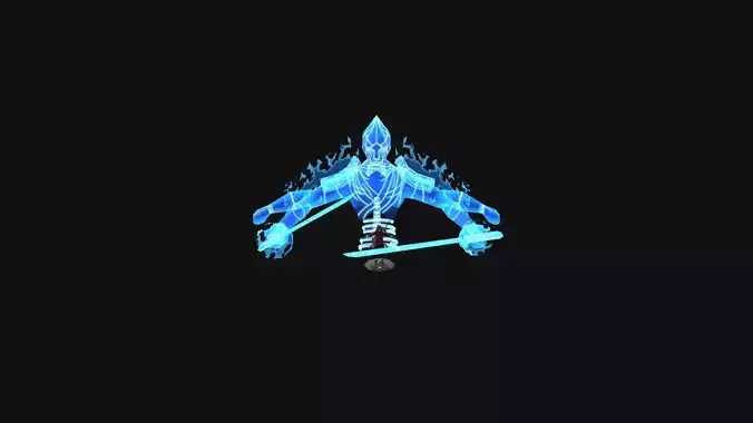 Madara-anime sword with flames 3D model