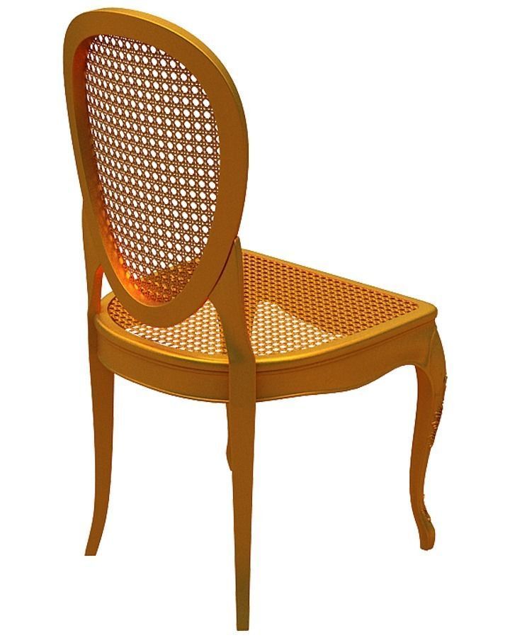 Classical Dining chair Low-poly 3D model_3