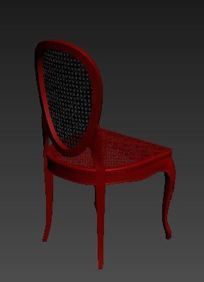 Classical Dining chair Low-poly 3D model_11